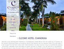 Tablet Screenshot of chandrikahotel.com